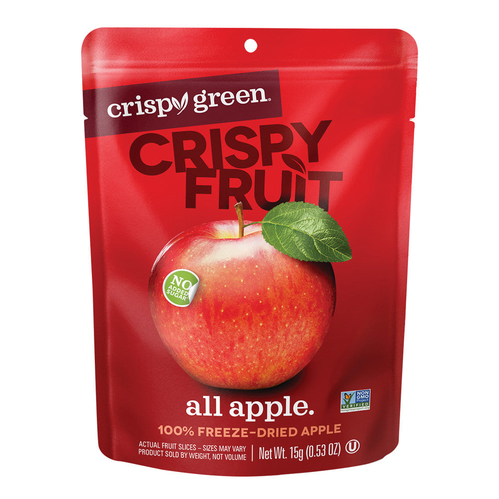 Wholesale Crispy Green All Apple Crispy Fruit 0.53 Oz Pouch-12ct Case Bulk