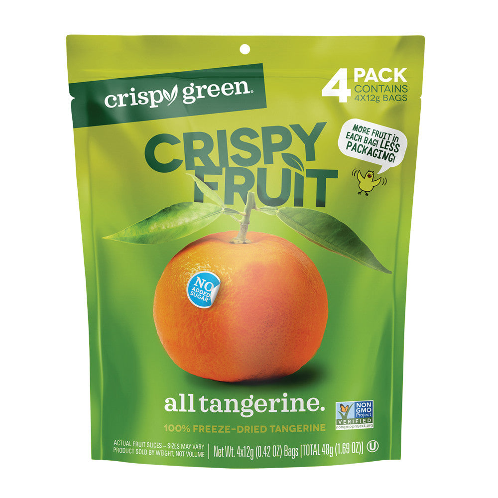 Wholesale Crispy Green All Tangerine Multi Pack 4 Count 1.69 Oz Pouch- Bulk