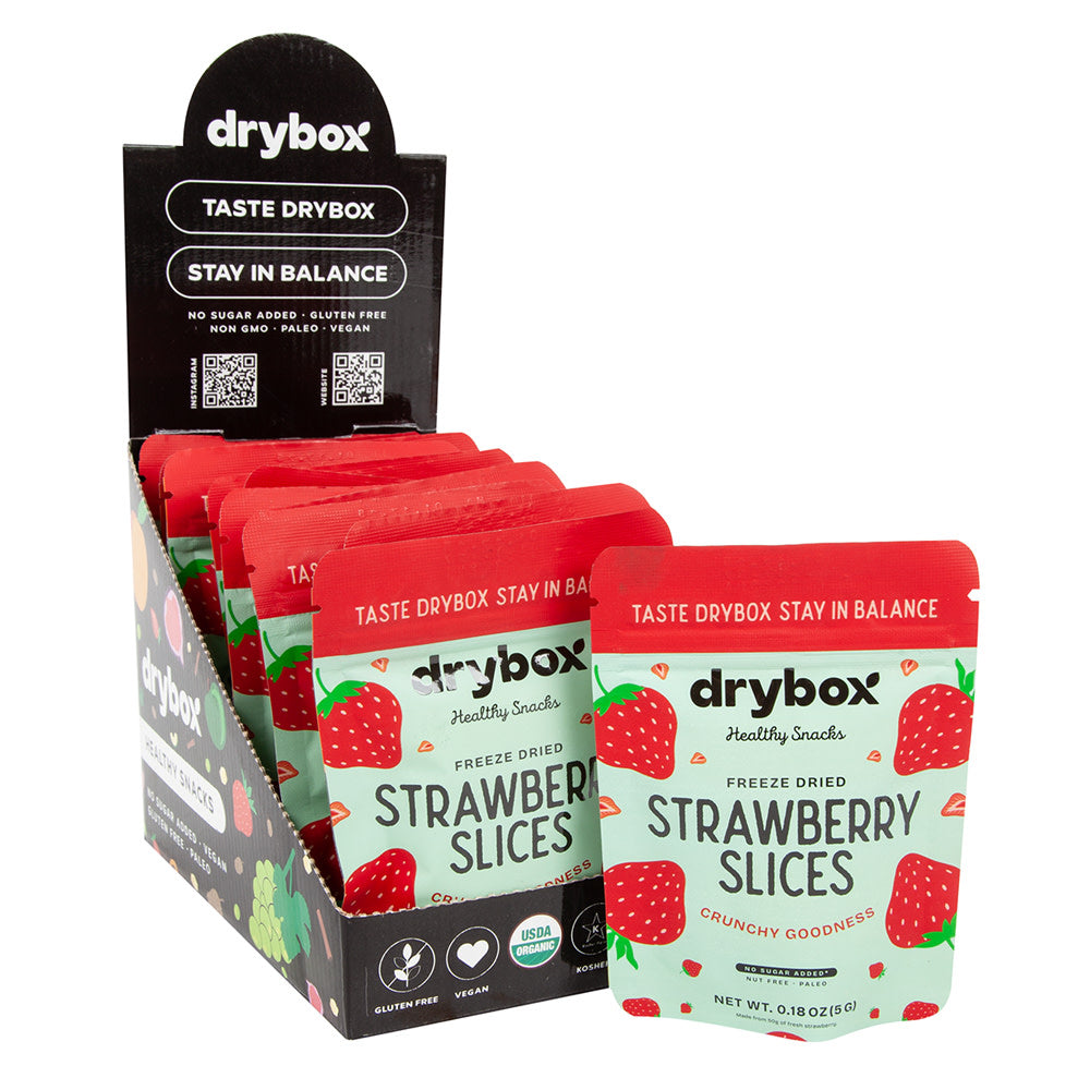 Wholesale Drybox Freeze Dried Strawberry Chips 1.2 Oz Bag- Bulk