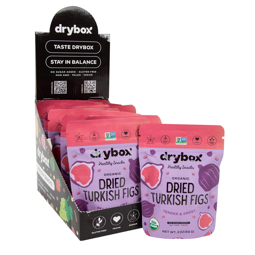 Wholesale Drybox Organic Dried Figs 0.5 Oz Bag- Bulk