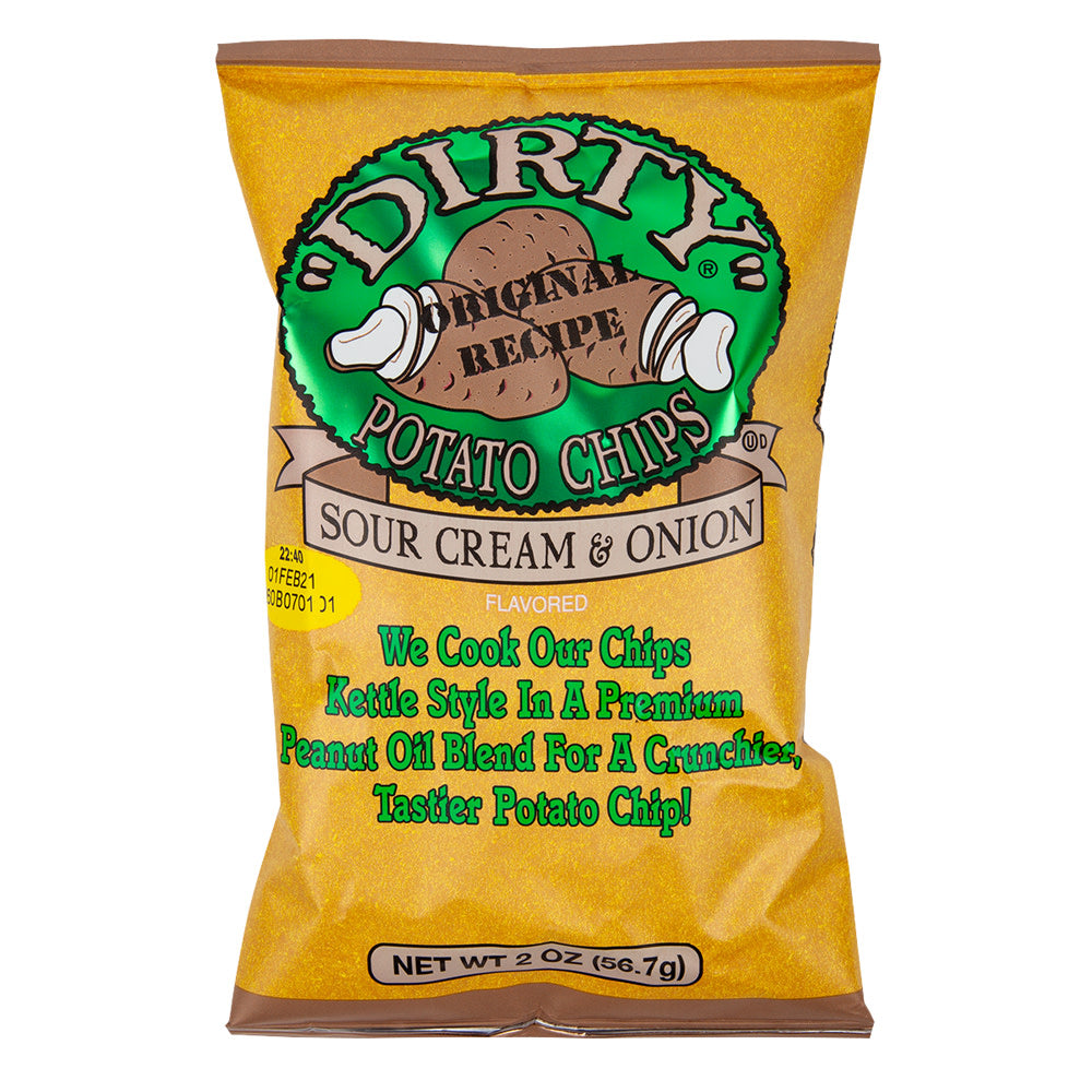 Dirty Sour Cream & Onion Potato Chips 2 Oz Bag *Not For Sale In California*
