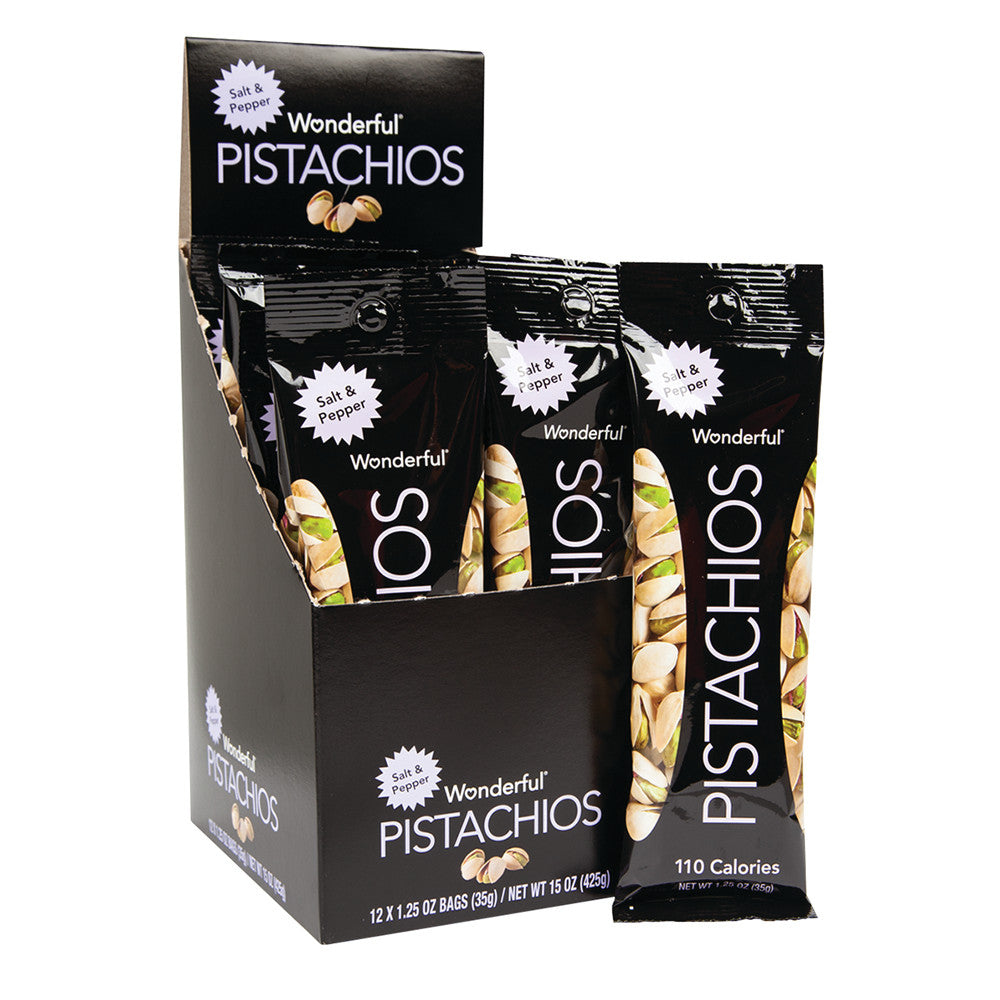 Wholesale Wonderful Pistachios Salt & Pepper Pistachios 1.25 Oz Bag- Bulk