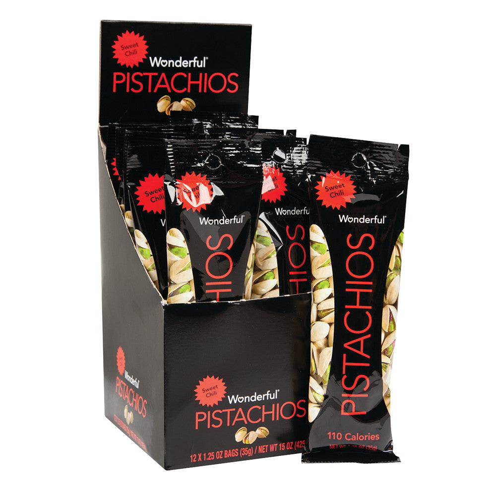 Wholesale Wonderful Pistachios Sweet Chili Pistachios 1.25 Oz Bag- Bulk