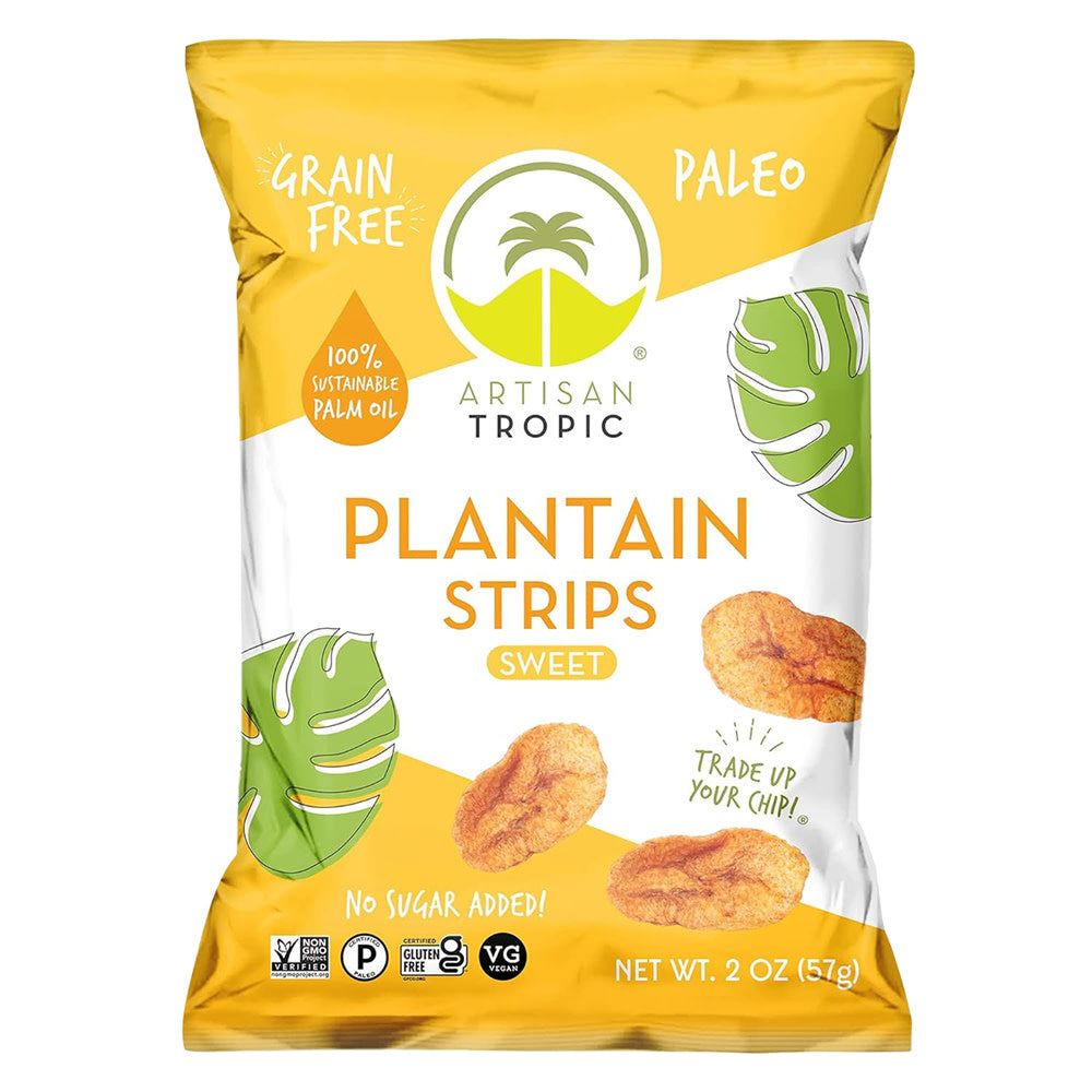 Wholesale Artisan Tropic Plantain Strips Sweet 2 Oz Bag-8ct Case Bulk