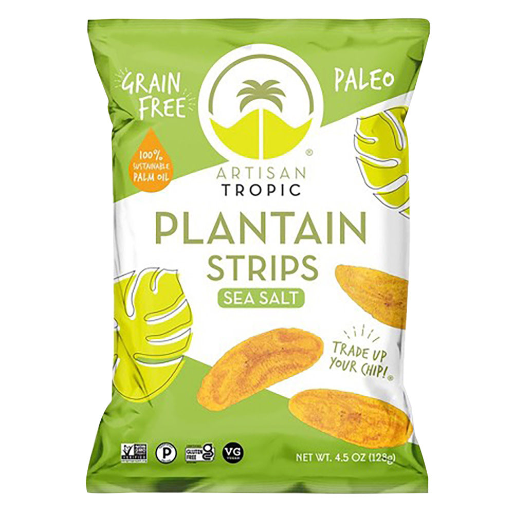 Wholesale Artisan Tropic Sea Salt Plantain Strips 4.5 Oz Bag- Bulk