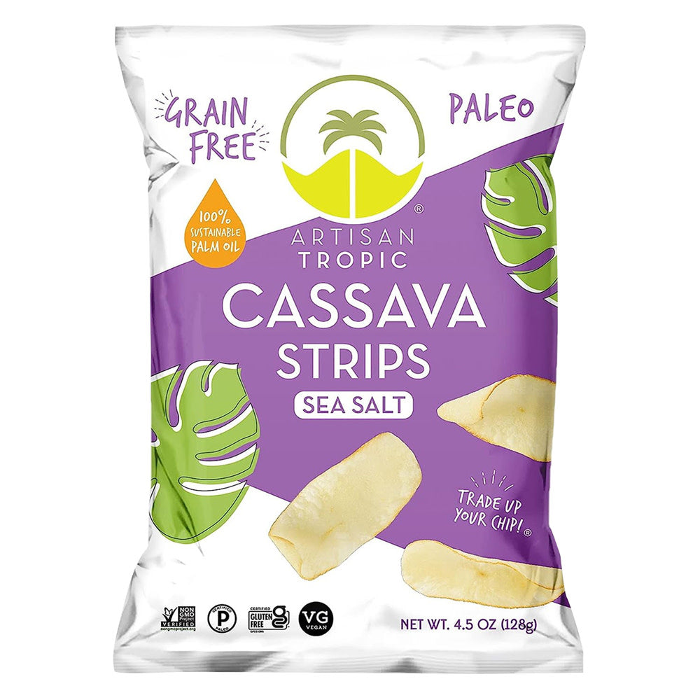 Wholesale Artisan Tropic Cassava Strips Sea Salt 4.5 Oz Bag- Bulk