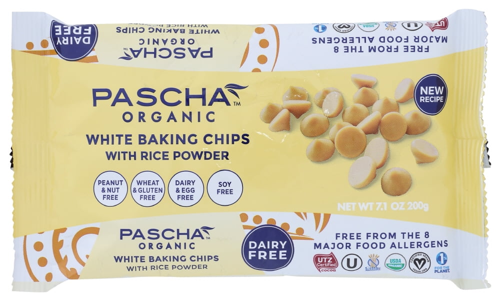 Pascha Organic  White Baking Chips With Rice Powder 7.1 Oz Pouch