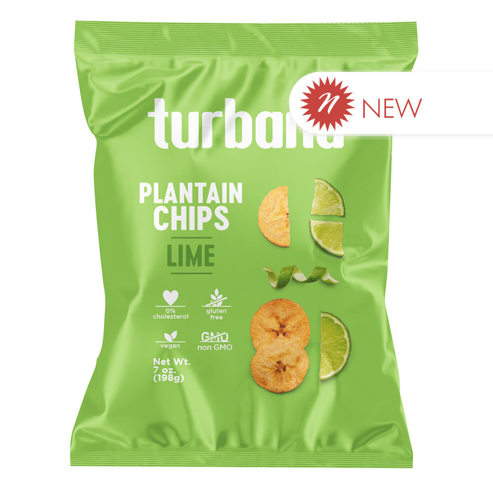 Wholesale Turbana Plantain Chips Lime 7 Oz Bag- Bulk