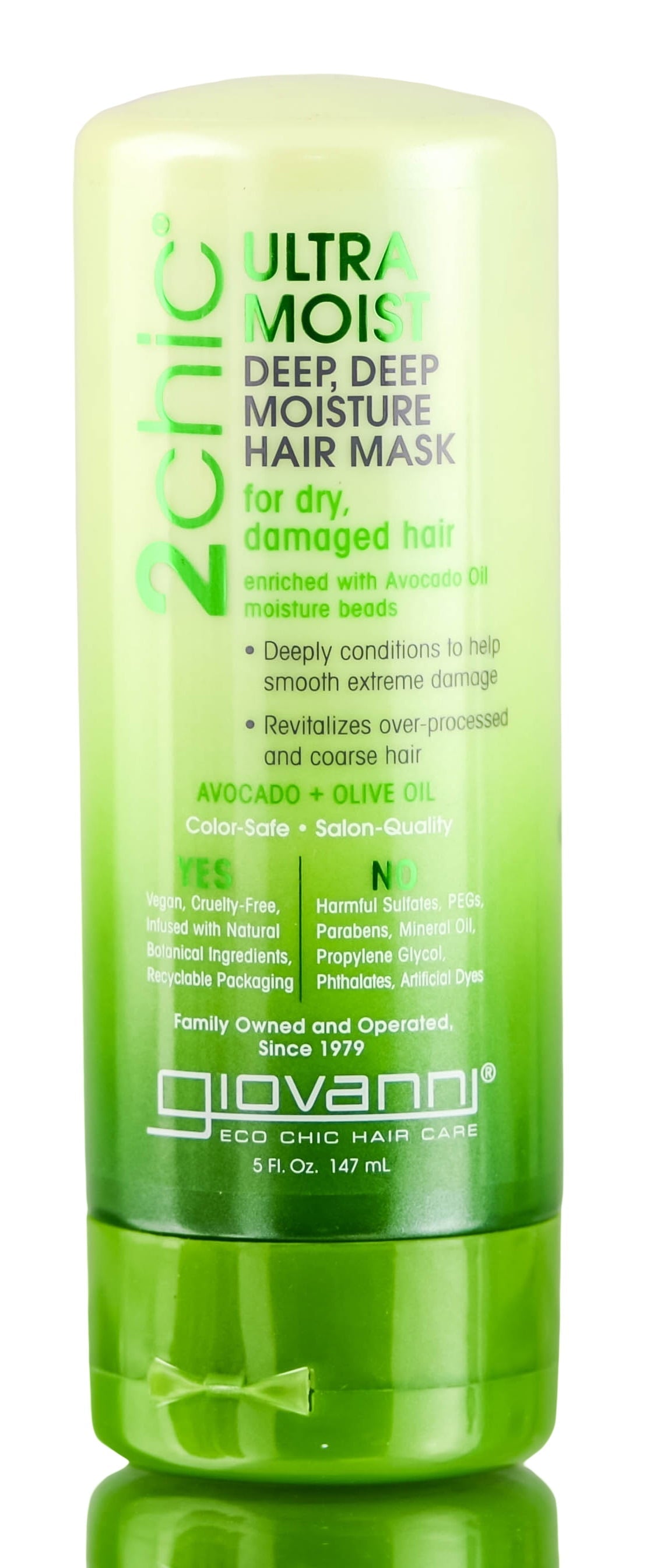 Giovanni 2Chic UltraMoist Deep Moisture Hair Mask Avocado and Olive Oil 5 oz Bottle