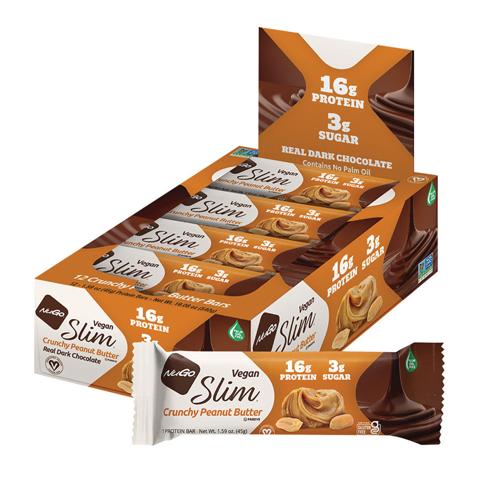 Wholesale Nugo Slim Crunchy Peanut Butter 1.59 Oz- Bulk