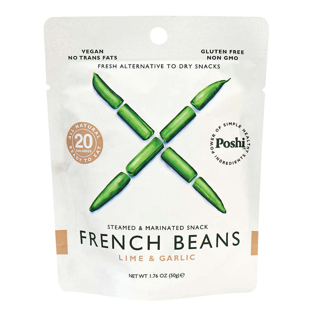 Wholesale Poshi French Beans Snack Lime & Garlic 1.76 Oz-10ct Case Bulk