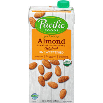 Pacific Foods Organic Unsweetened Almond Milk 32oz