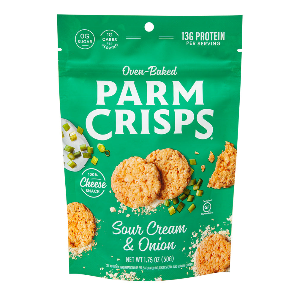 Wholesale Parm Crisps Sour Cream & Onion 1.75 Oz Pouch-12ct Case Bulk