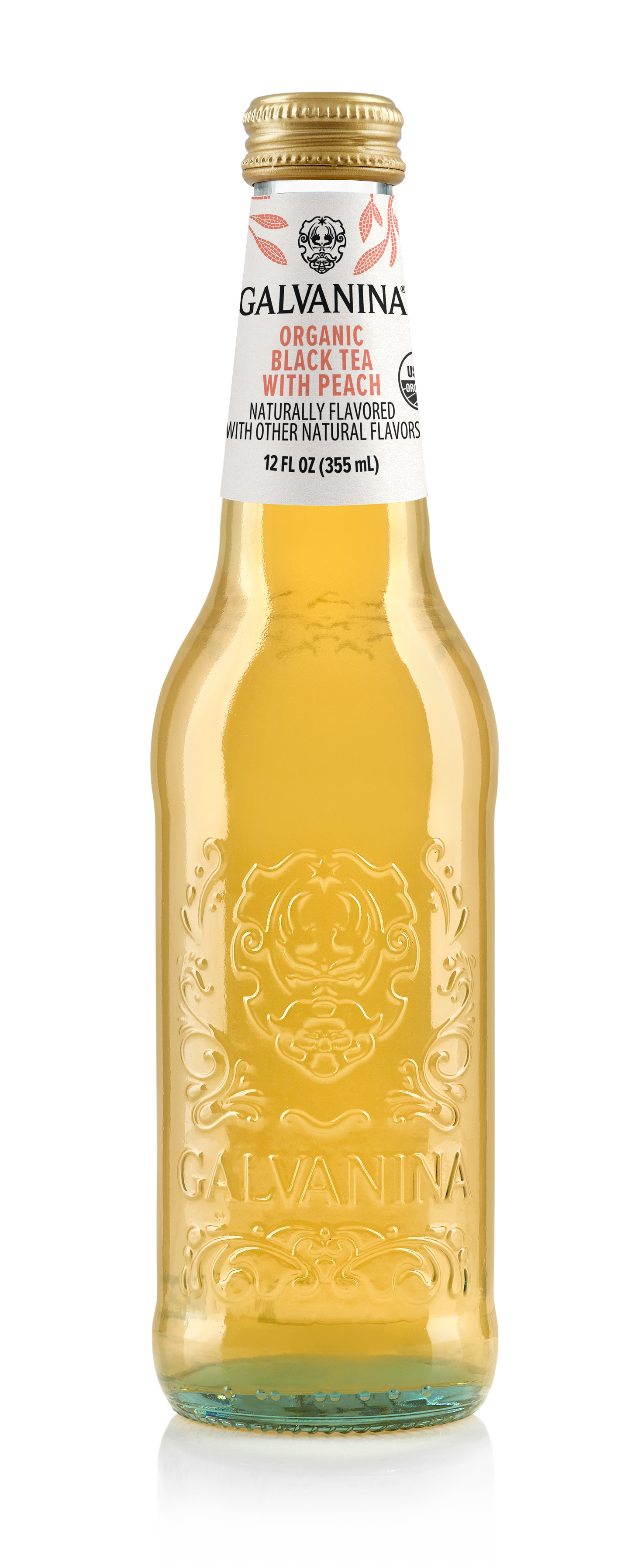 Wholesale Galvanina Organic Peach Tea 355 ML 12 oz- Bulk