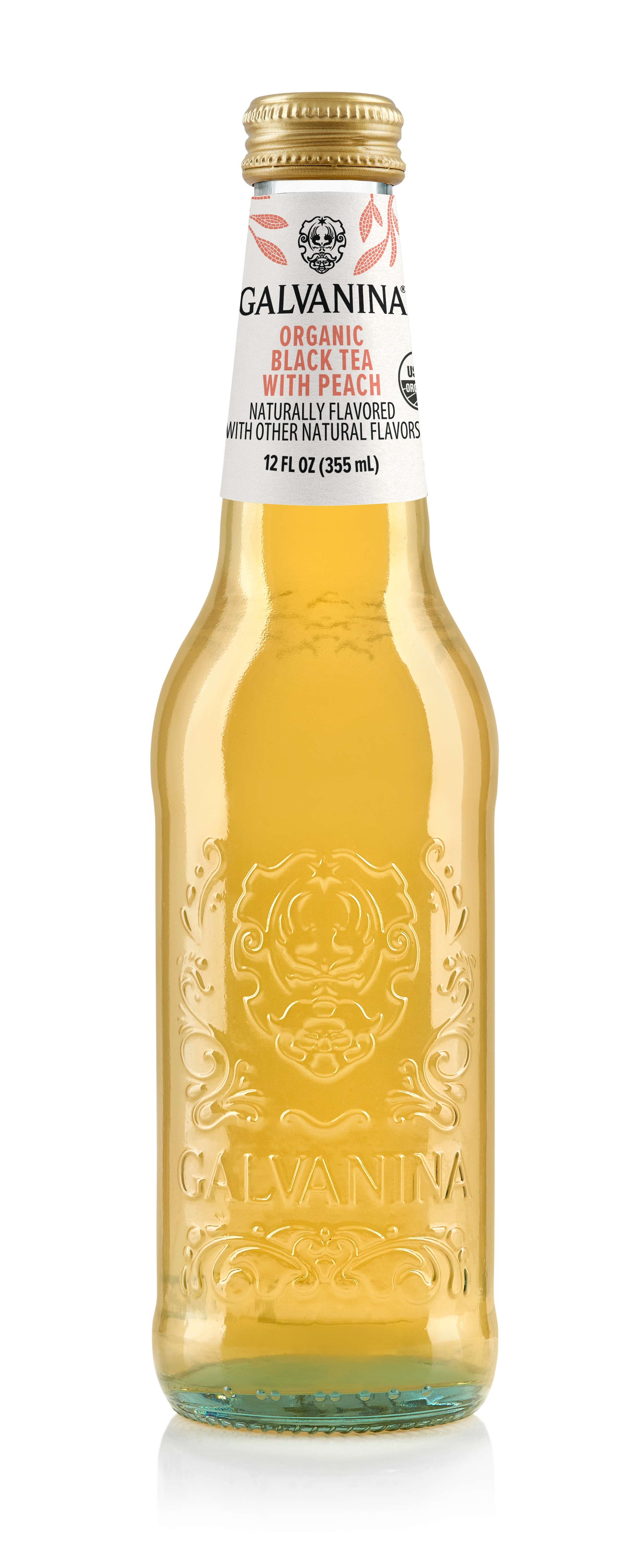 Wholesale Galvanina Organic Peach Tea 355 ML 12 oz- Bulk