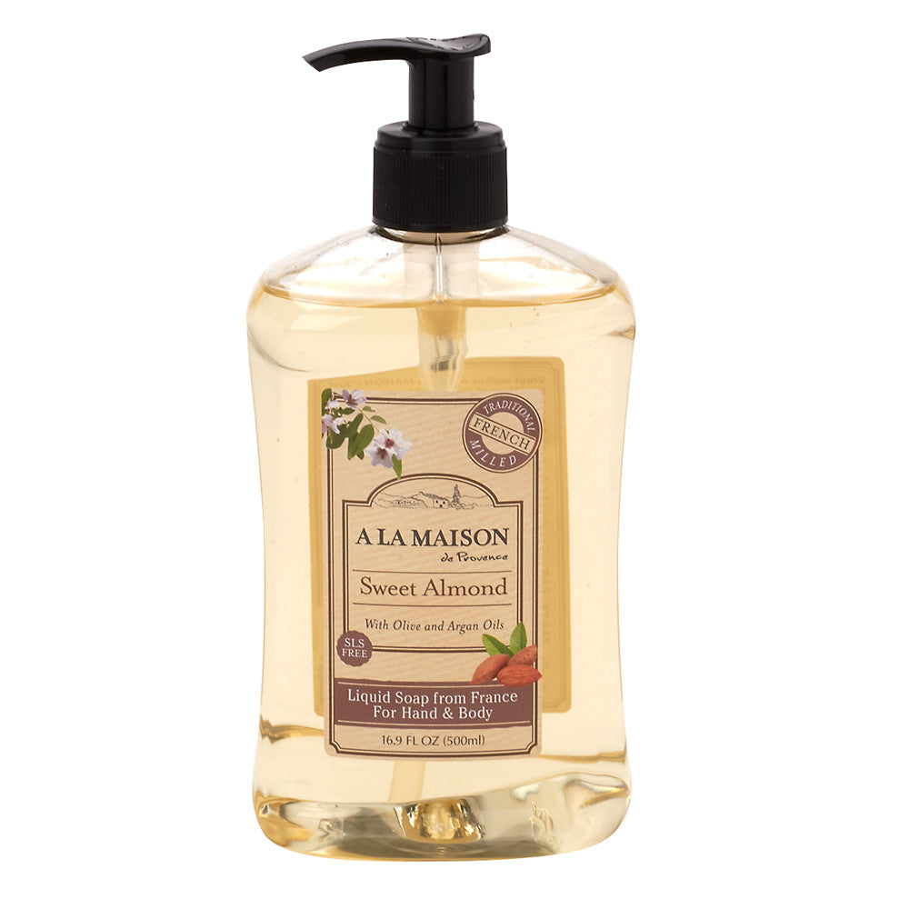 Wholesale A La Maison Sweet Almond Liquid Soap 16.9 Oz Pump Bottle-6ct Case Bulk