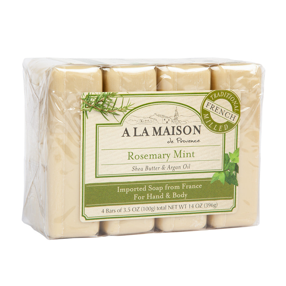 Wholesale A La Maison Rosemary Mint 4 Value Pack 3.5 Oz Bar-6ct Case Bulk