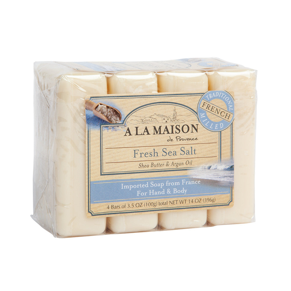 Wholesale A La Maison Fresh Sea Salt 4 Value Pack 3.5 Oz Bars-6ct Case Bulk