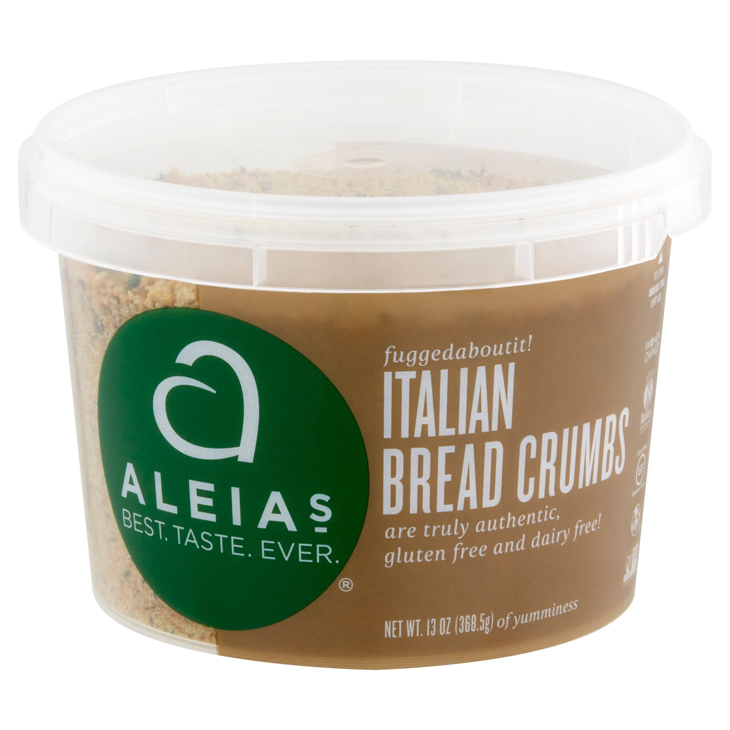 Aleias: Italian Bread Crumb Gluten Free, 13 oz Tub