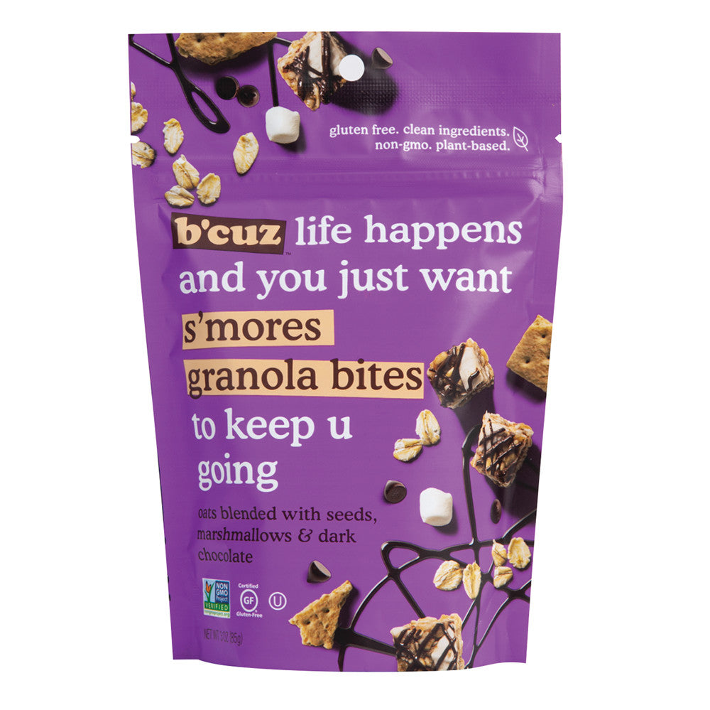 Wholesale B'Cuz S'Mores Granola Bites 3 Oz Pouch- Bulk