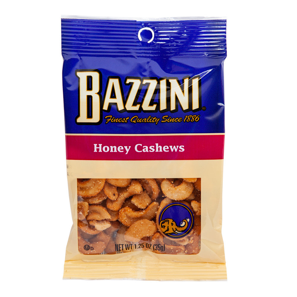 Wholesale Bazzini Honey Roasted Cashews 1.5 Oz Peg Bag-12ct Case Bulk