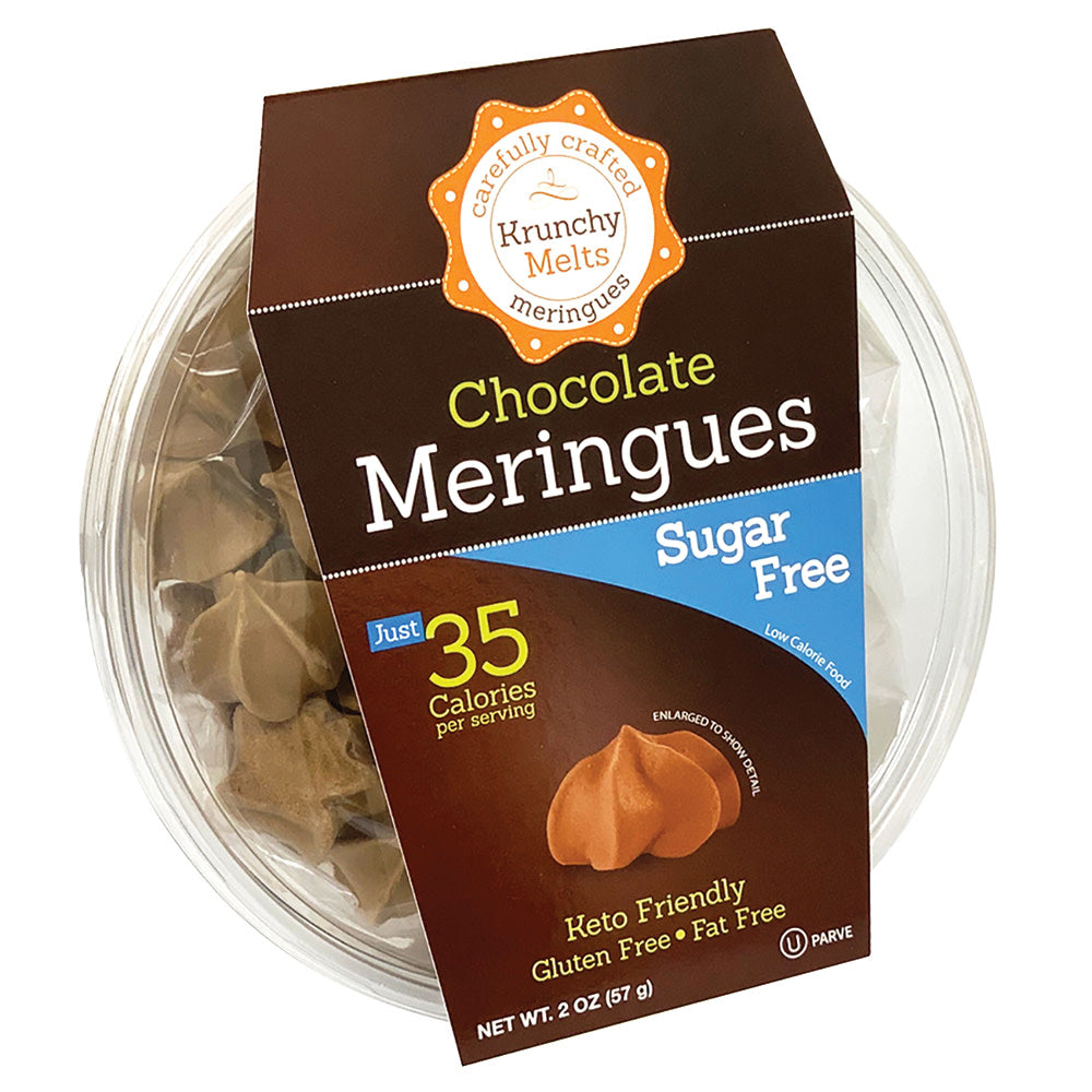 Wholesale Krunchy Melts Sugar Free Chocolate Meringues 2 Oz Tub- Bulk