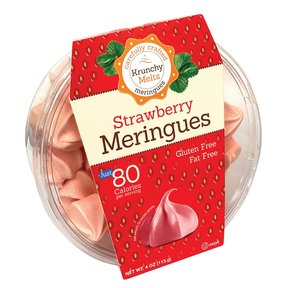 Wholesale Krunchy Melts Strawberry Meringues 4 Oz Tub- Bulk