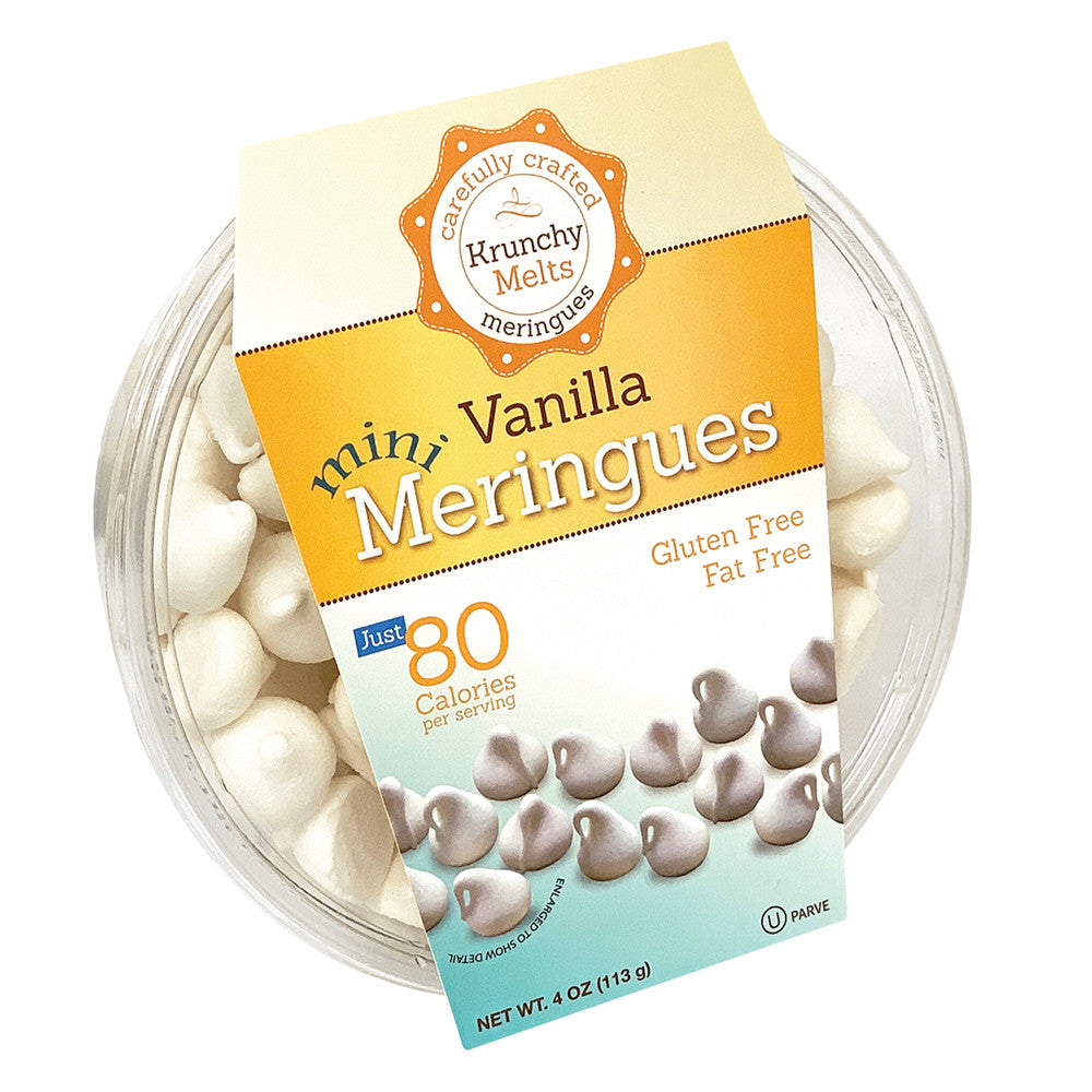 Wholesale Krunchy Melts Mini Vanilla Meringues 4 Oz Tub- Bulk