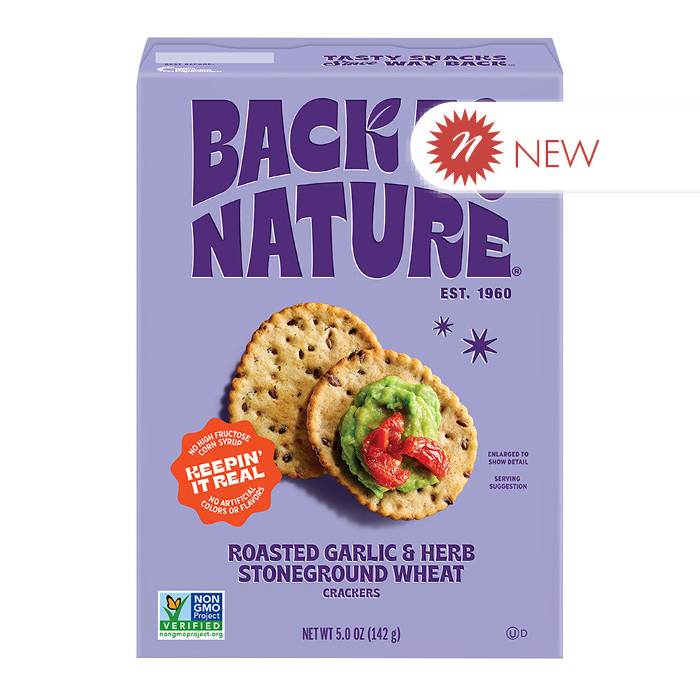 Wholesale Back To Nature - Roasted Garlic & Herb Cracked - 5Oz- Bulk