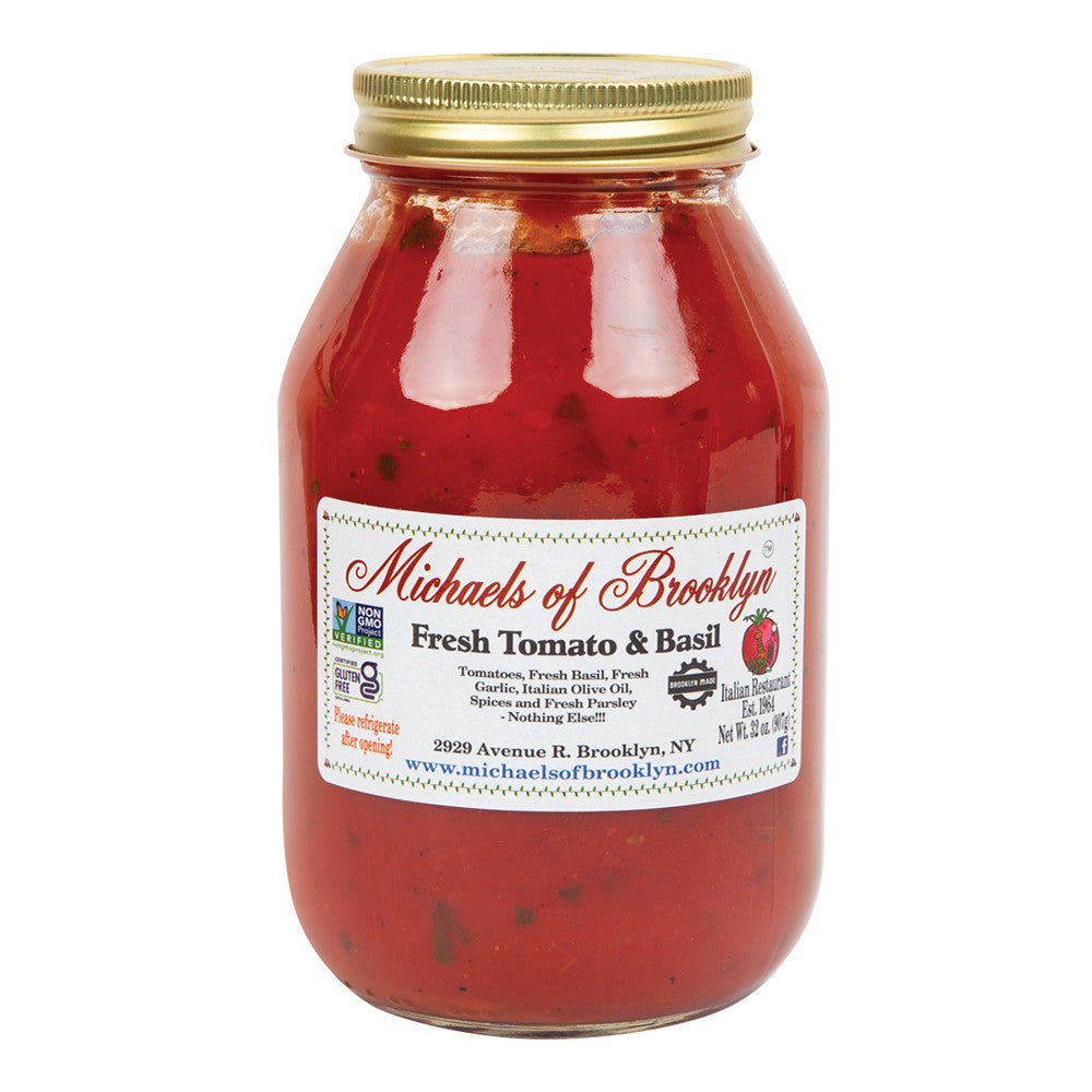 Wholesale Michaels Of Brooklyn Tomato And Basil Sauce 32 Oz Jar- Bulk