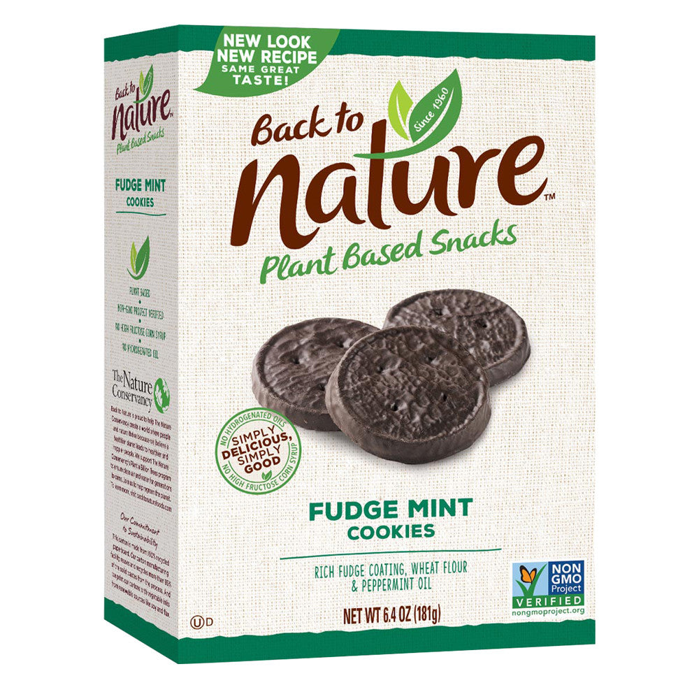 Back To Nature Fudge Mint Cookies 6.4 Oz Box