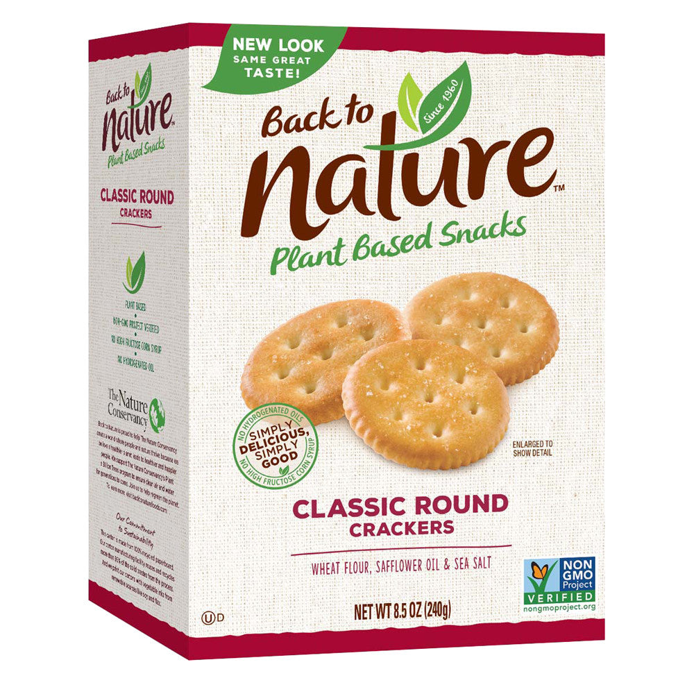 Back To Nature Classic Round Crackers 8.5 Oz Box