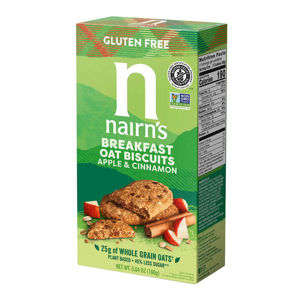 Wholesale Nairn'S Gluten Free Apple & Cinnamon Breakfast Biscuit 5.64 Oz Box-6ct Case Bulk