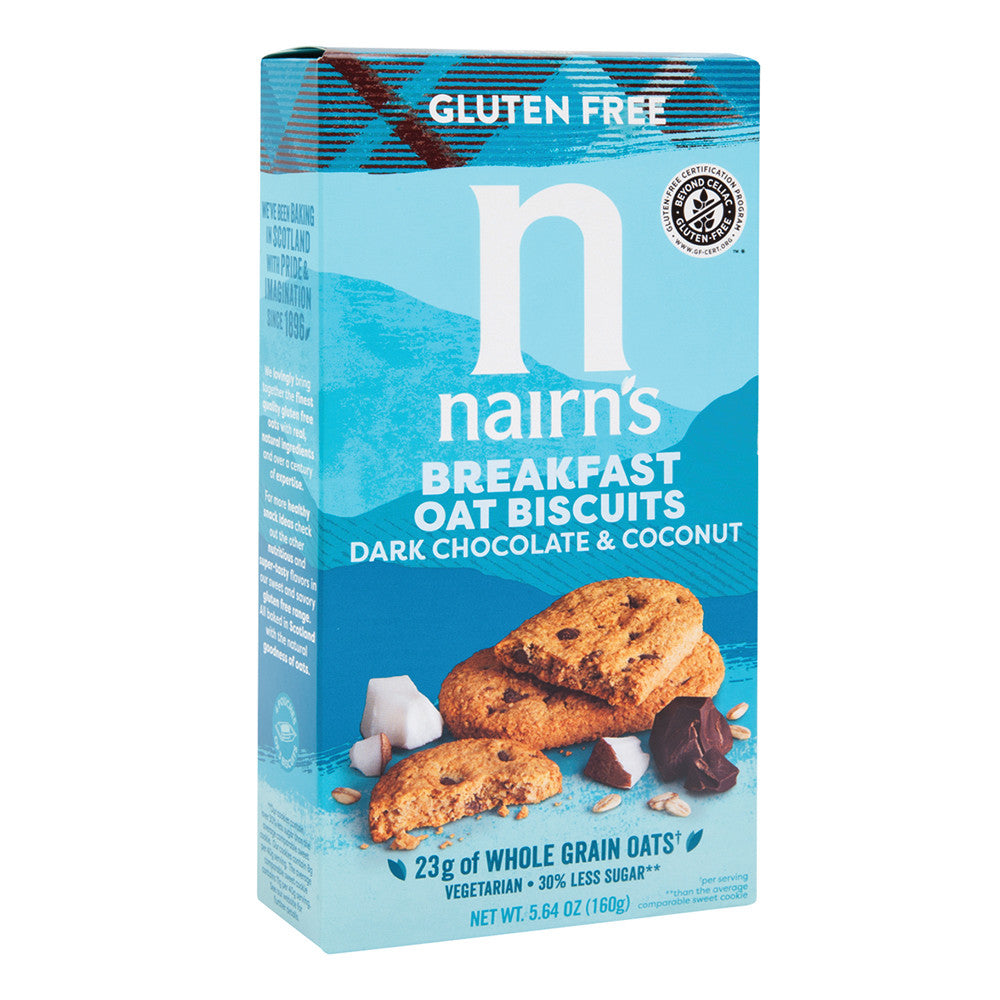 Wholesale Nairn'S Gluten Free Breakfast Biscuit Chocolate & Coconut 5.64 Oz Box-6ct Case Bulk