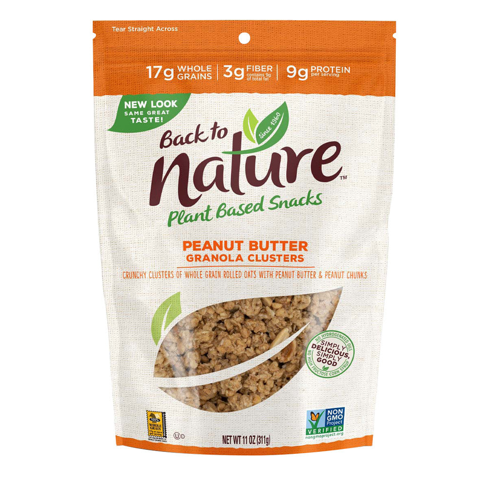 Back To Nature Peanut Butter Granola Clusters 11 Oz Pouch
