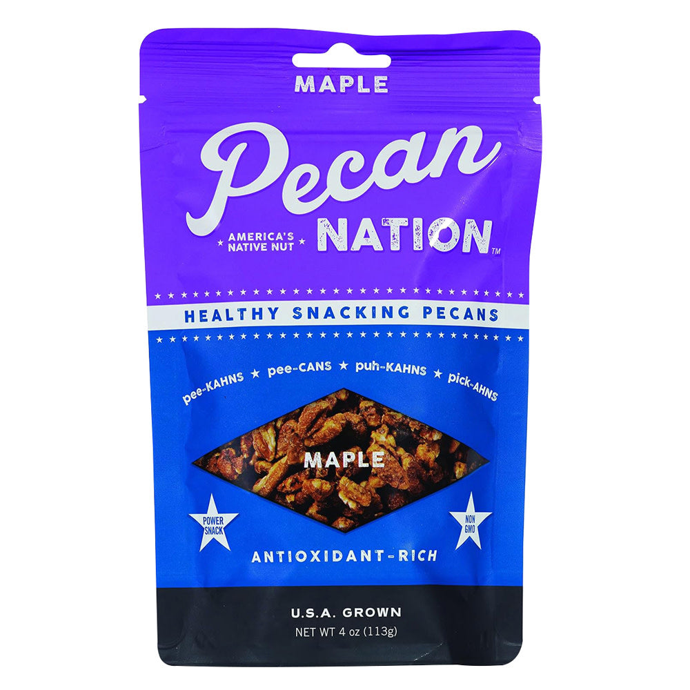 Wholesale Pecan Nation - Maple Pecans Pouch - 4Oz-8ct Case Bulk