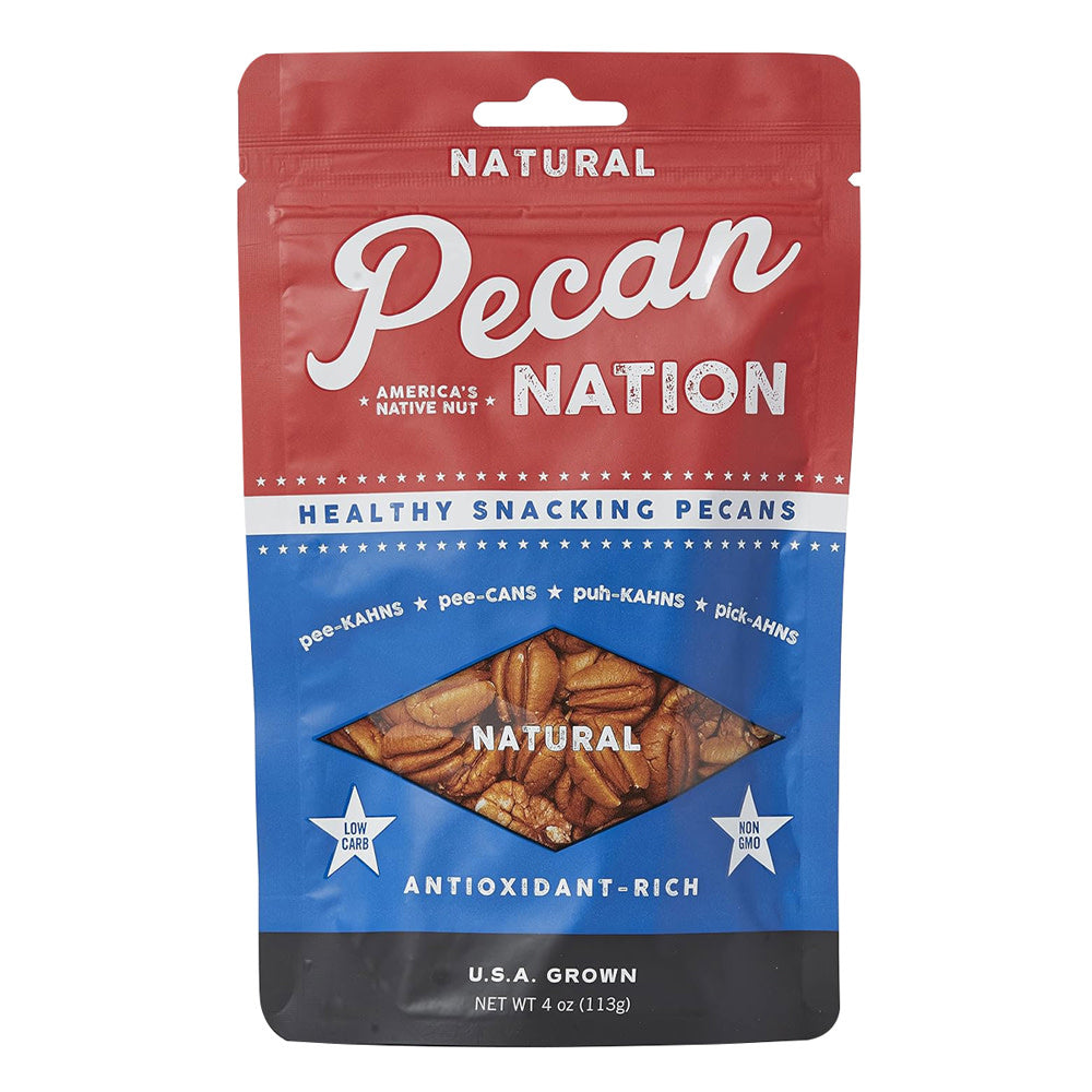 Wholesale Pecan Nation - Natural Pecans Pouch - 4Oz-8ct Case Bulk