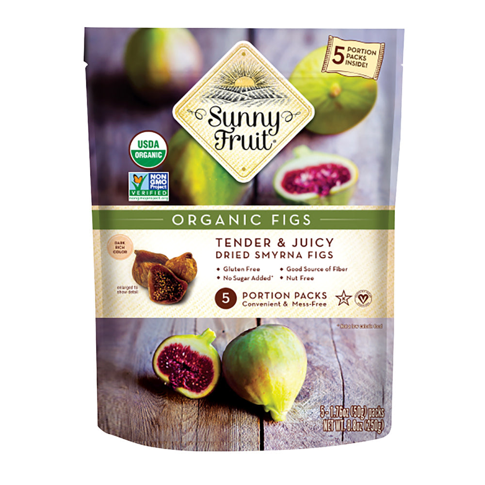 Wholesale Sunny Fruit Organic Dried Figs 5 Ct 8.8 Oz Bag- Bulk