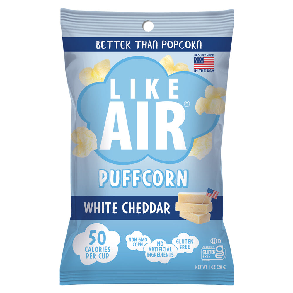 Wholesale Like Air White Cheddar Puffcorn 1 Oz Bag-8ct Case Bulk