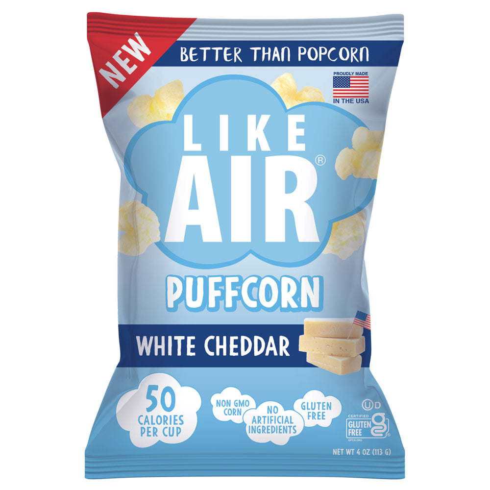 Wholesale Like Air White Cheddar Puffcorn 4 Oz Bag-12ct Case Bulk