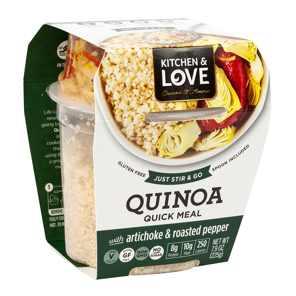 Wholesale Kitchen & Love Ready To Eat Quinoa Artichoke & Roasted Peppers 7.9 Oz-6ct Case Bulk