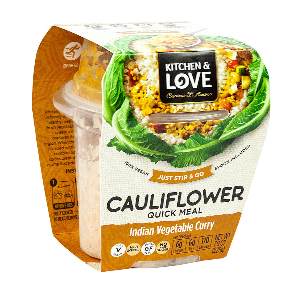 Wholesale Kitchen & Love Ready To Eat Cauliflower Indian Vegetable Curry 7.9 Oz-6ct Case Bulk