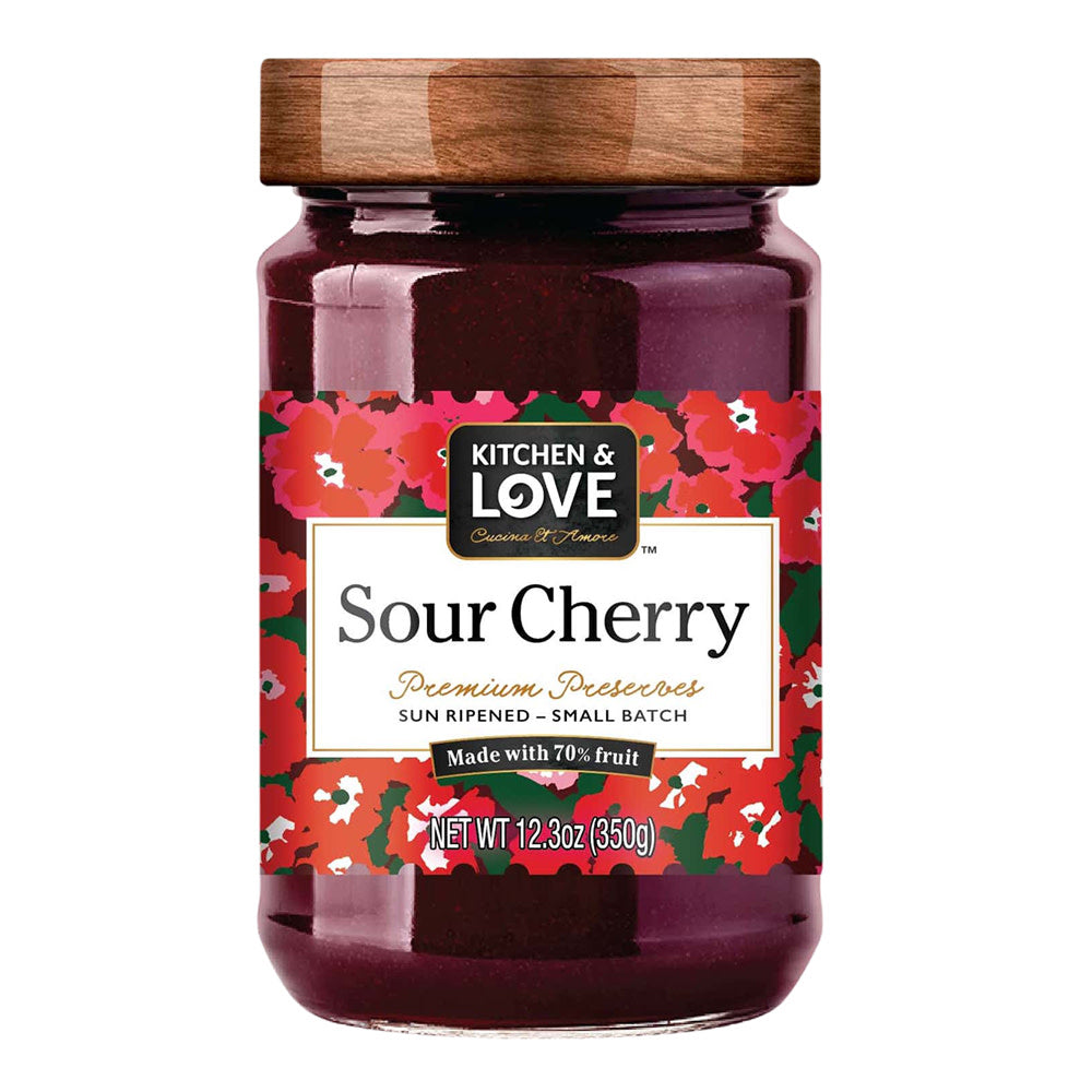 Wholesale Kitchen & Love Sour Cherry Preserves 12.3 Oz Jar-6ct Case Bulk