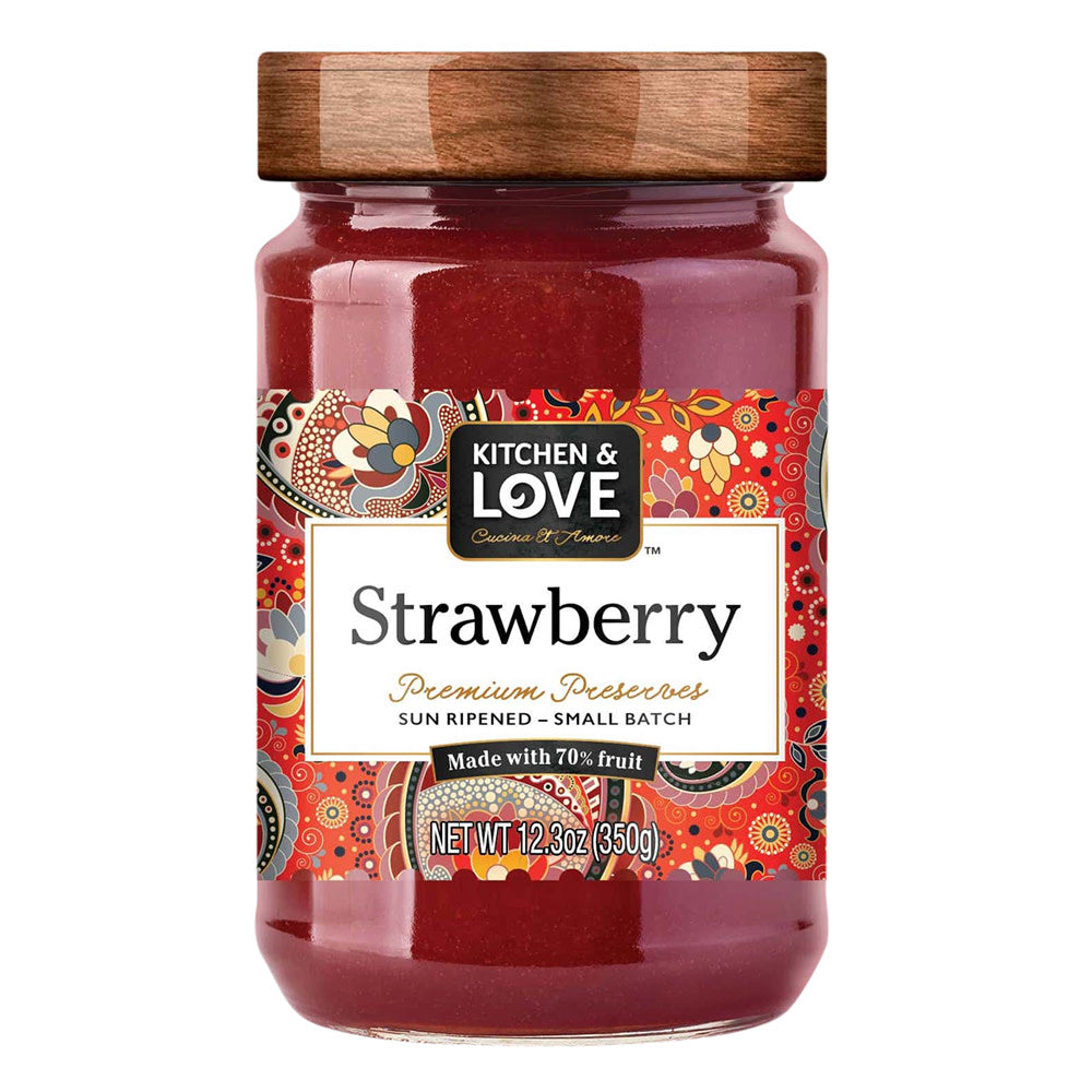 Wholesale Kitchen & Love Strawberry Preserves 12.3 Oz Jar-6ct Case Bulk