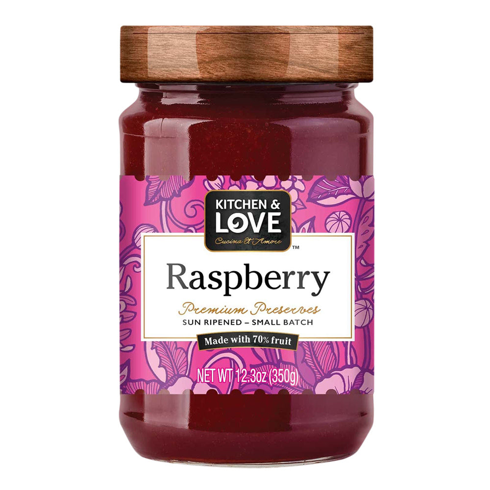 Wholesale Kitchen & Love Raspberry Preserves 12.3 Oz Jar-6ct Case Bulk