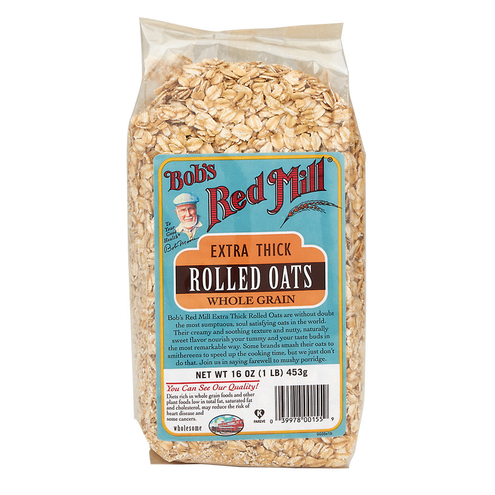 Bob'S Red Mill Organic Extra Thick Rolled Oats 16 Oz Bag