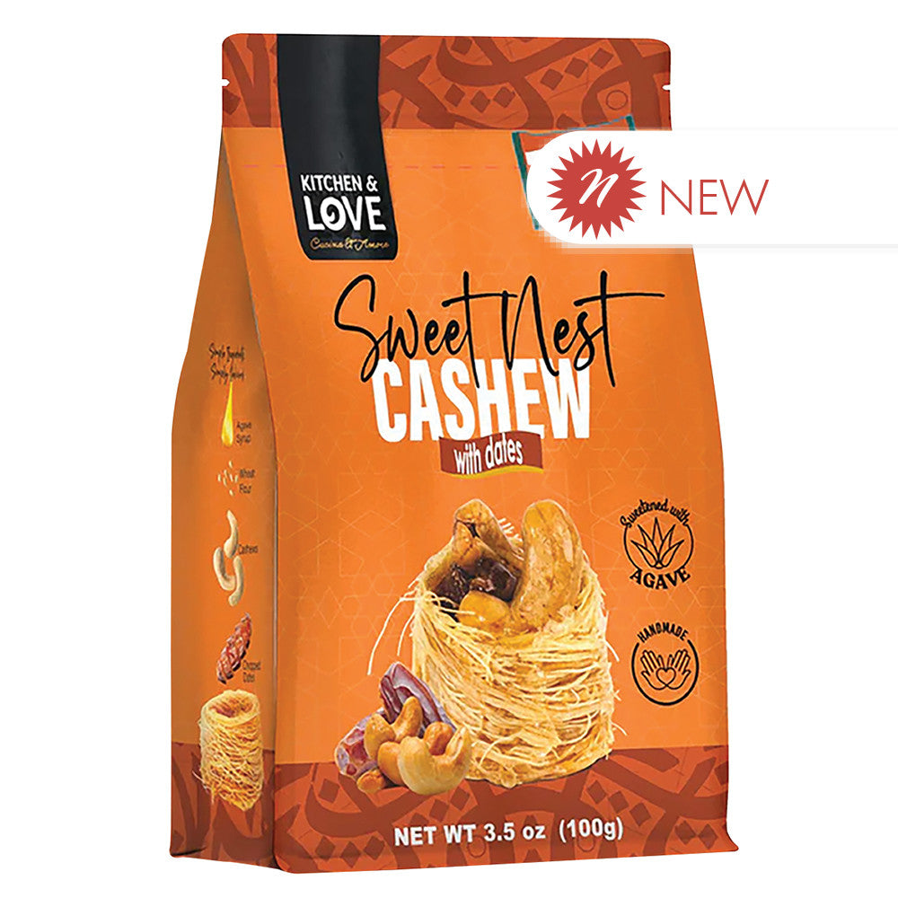 Wholesale Kitchen & Love Cashew & Dates Sweet Nests 3.5 Oz Bag- Bulk