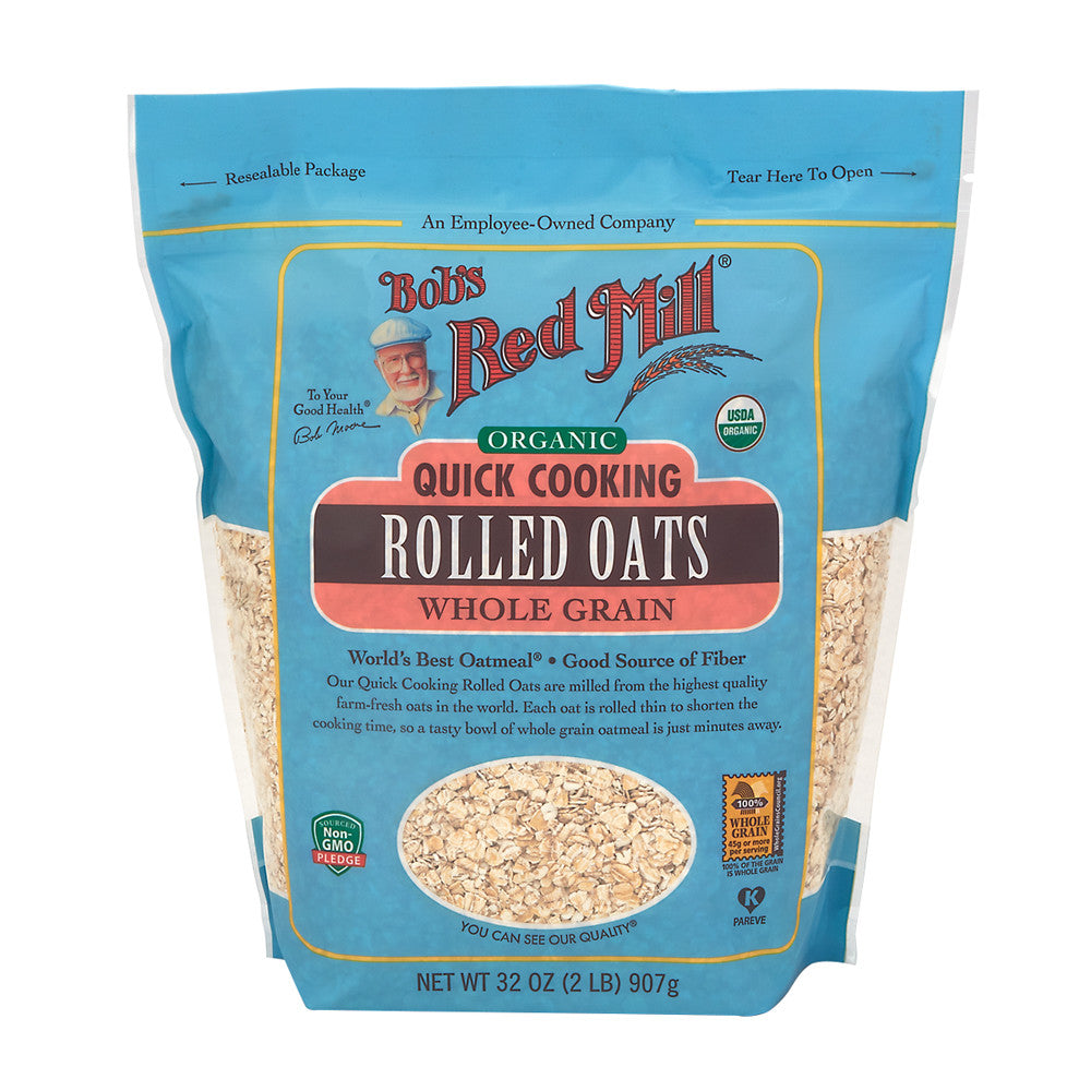 Wholesale Bob'S Red Mill Organic Quick Cook Rolled Oats 32 Oz Pouch- Bulk