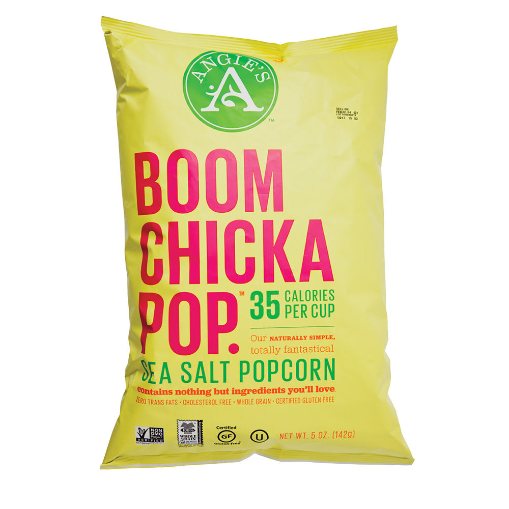 Angie'S Boomchickapop Sea Salt Popcorn 4.8 Oz Bag