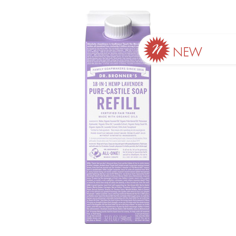 Wholesale Dr. Bronner'S - Refill Crtn Liqu Soap - Lavn - 32Oz-12ct Case Bulk